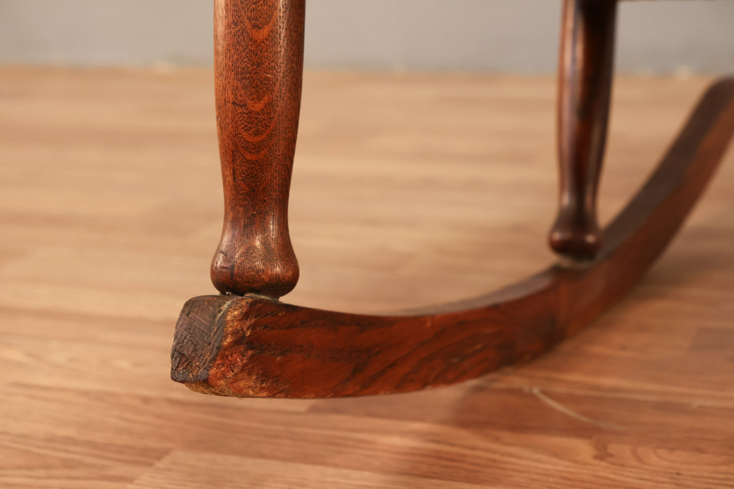 Oak & Citrine Velveteen Rocking Chair - ONLINE ONLY