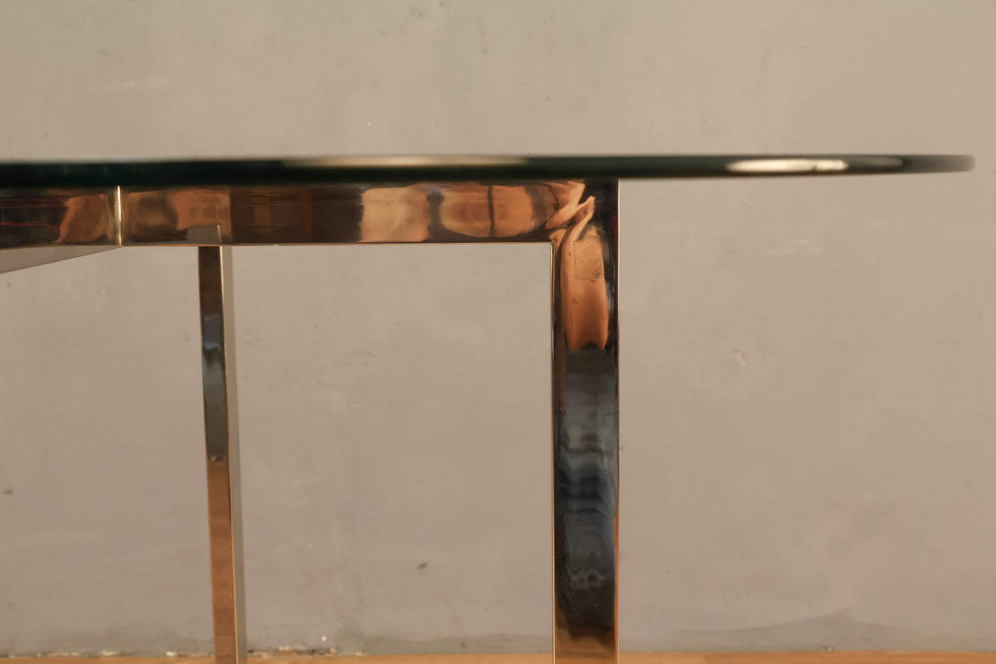 Round Chrome & Glass Dining Table - ONLINE ONLY