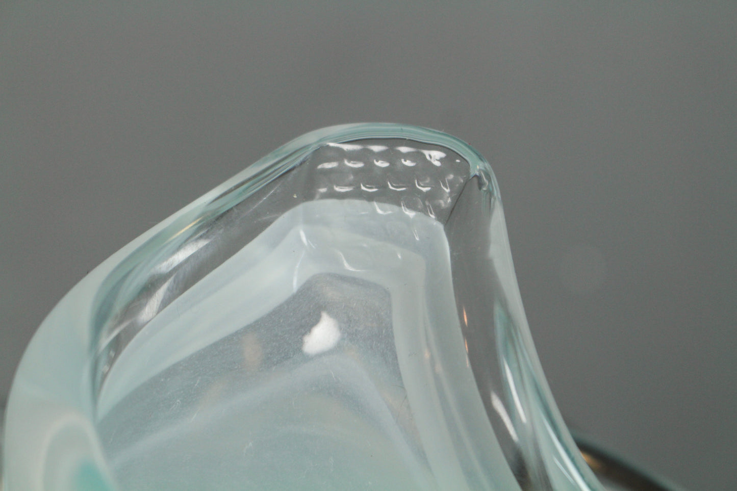 Wavy Aqua Murano Glass Bowl