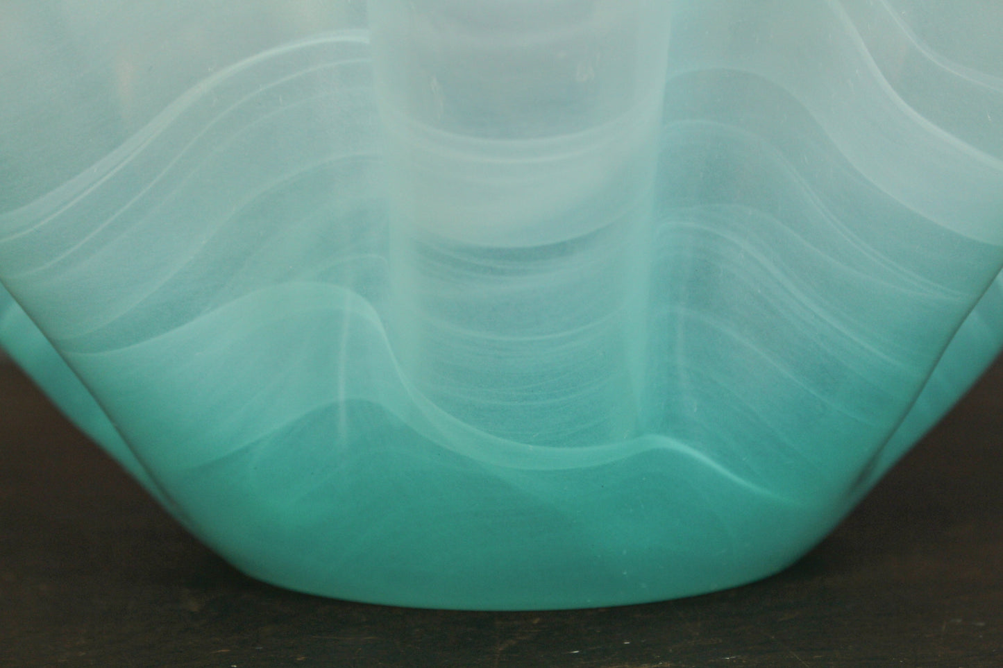 Wavy Aqua Murano Glass Bowl