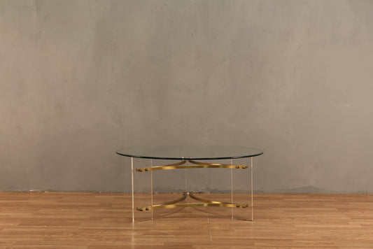 Regency Glass & Lucite Coffee Table  - ONLINE ONLY