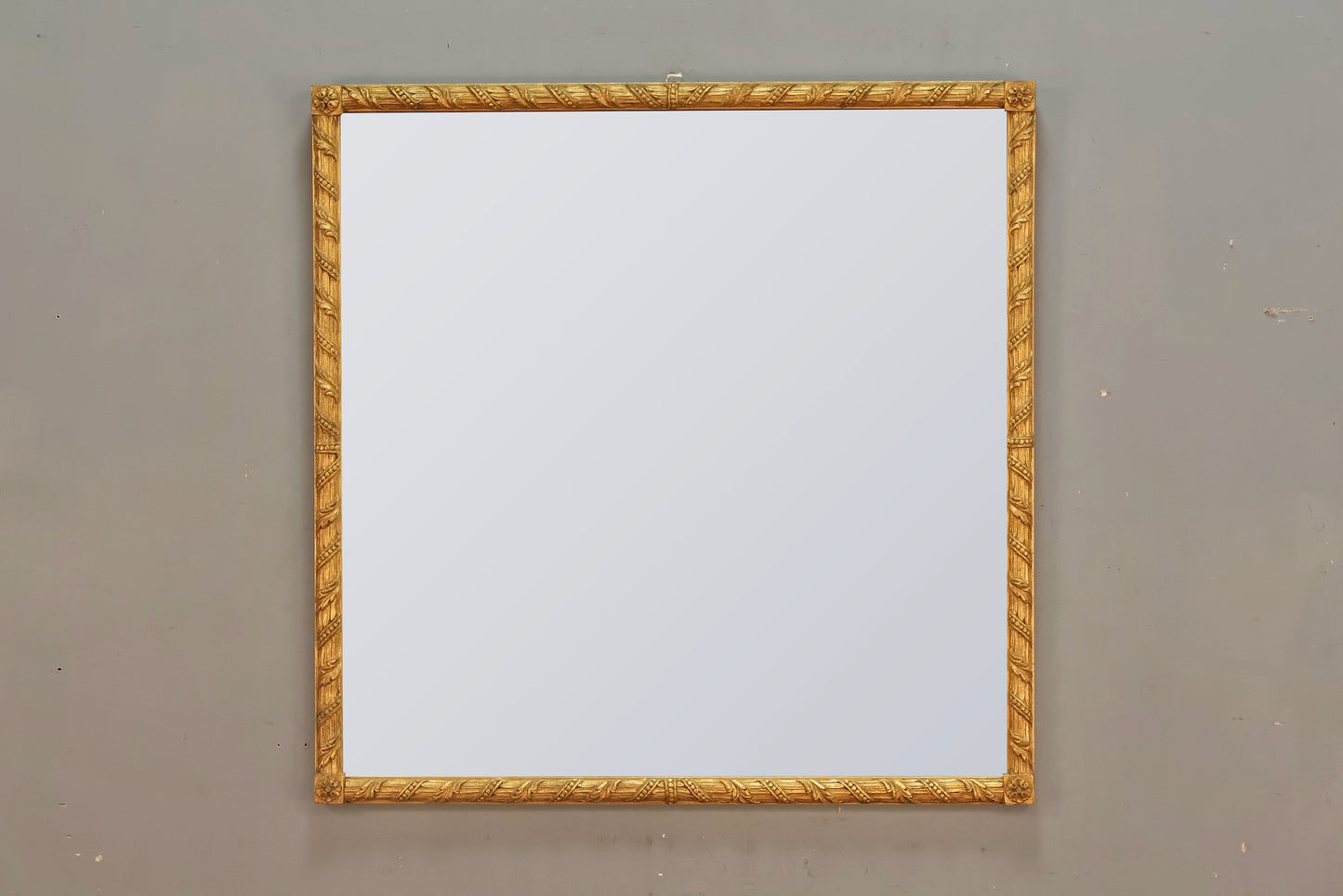 Carved Gilded Square Mirror