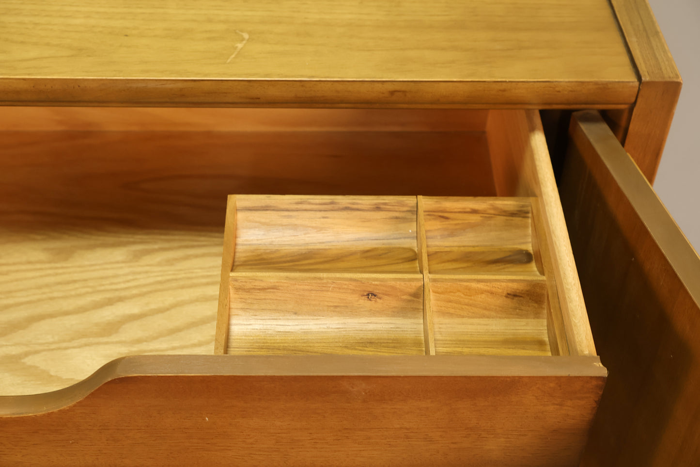 Thomasville Walnut & Woven Bachelor's Chest