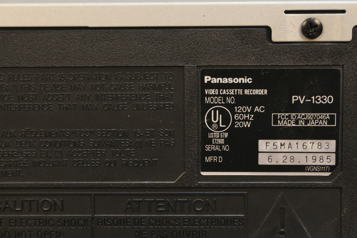Panasonic Omnivision VCR