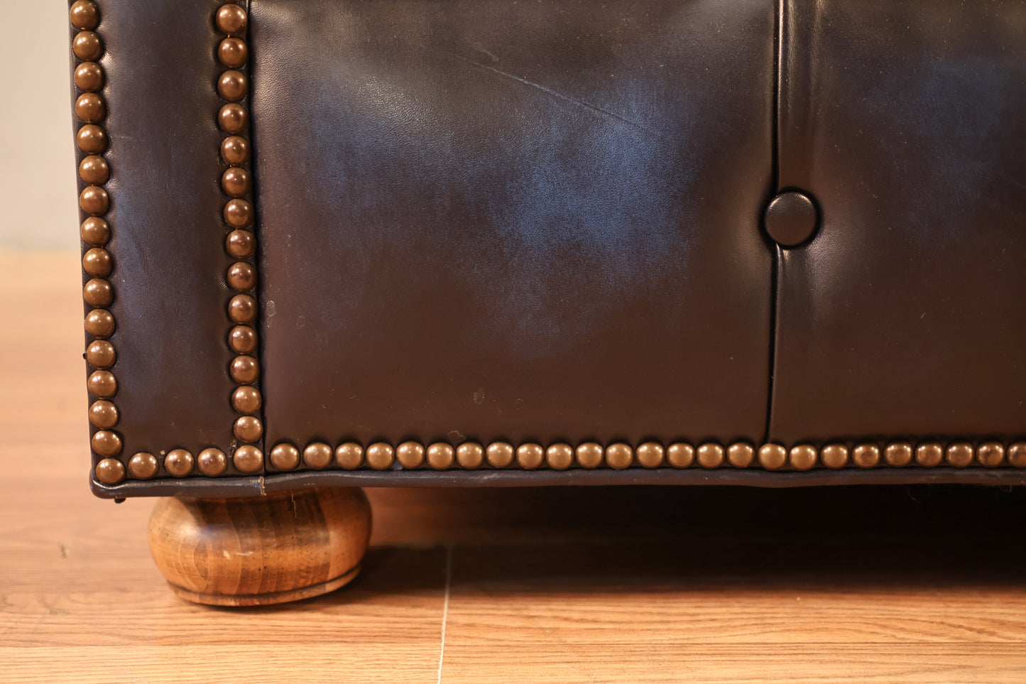 Navy Chesterfield Loveseat - ONLINE ONLY