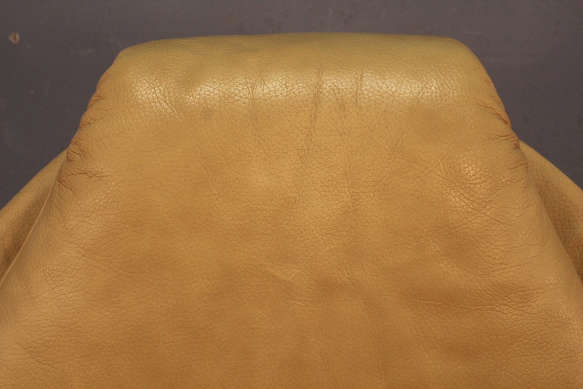 Ekornes Butter Leather Recliner & Ottoman