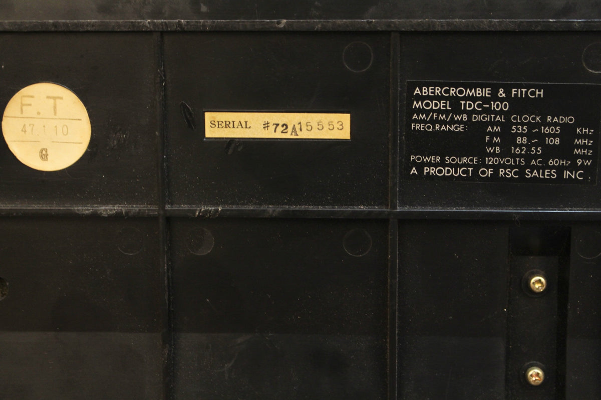 1970s Abercrombie & Fitch Clock Radio