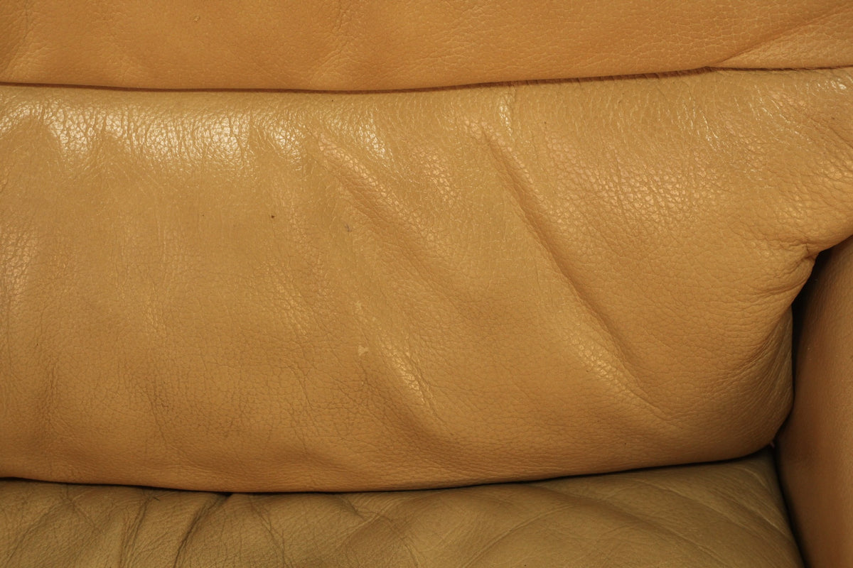 Ekornes Butter Leather Recliner & Ottoman