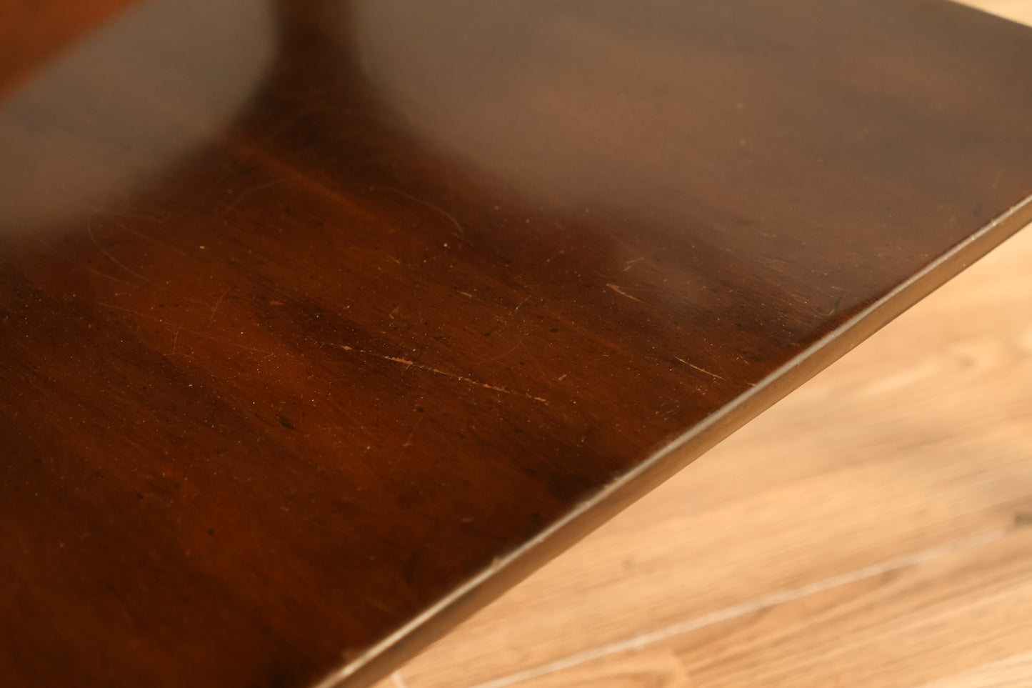 Leather-Top 2-Tier End Table