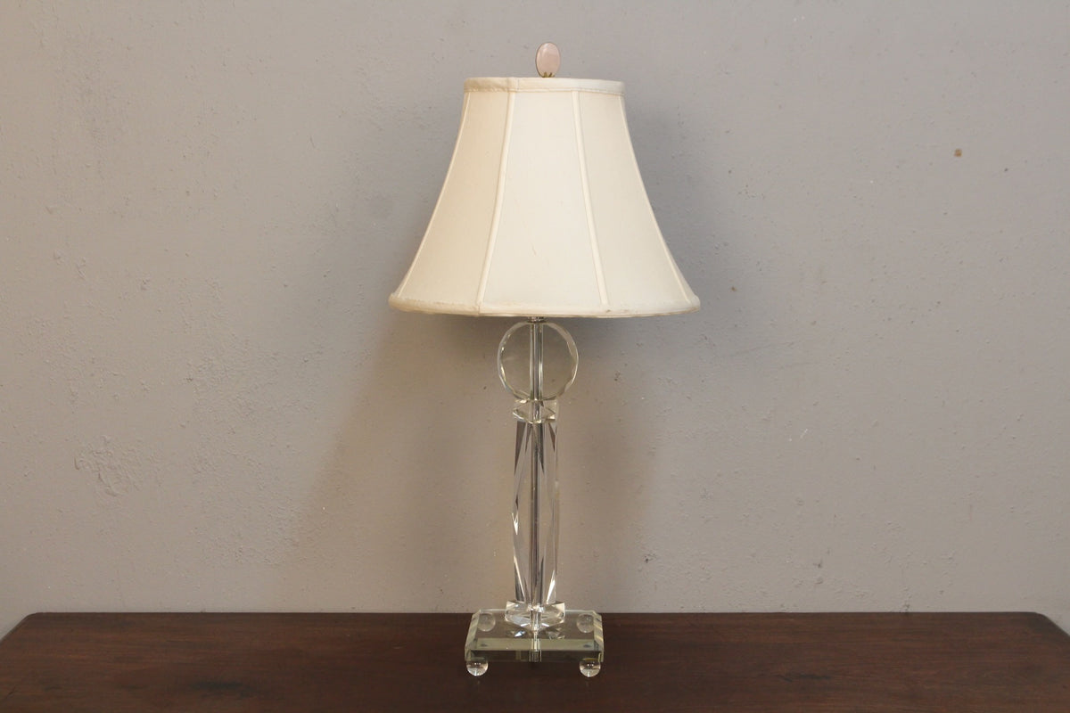 1970s Crystal Table Lamp