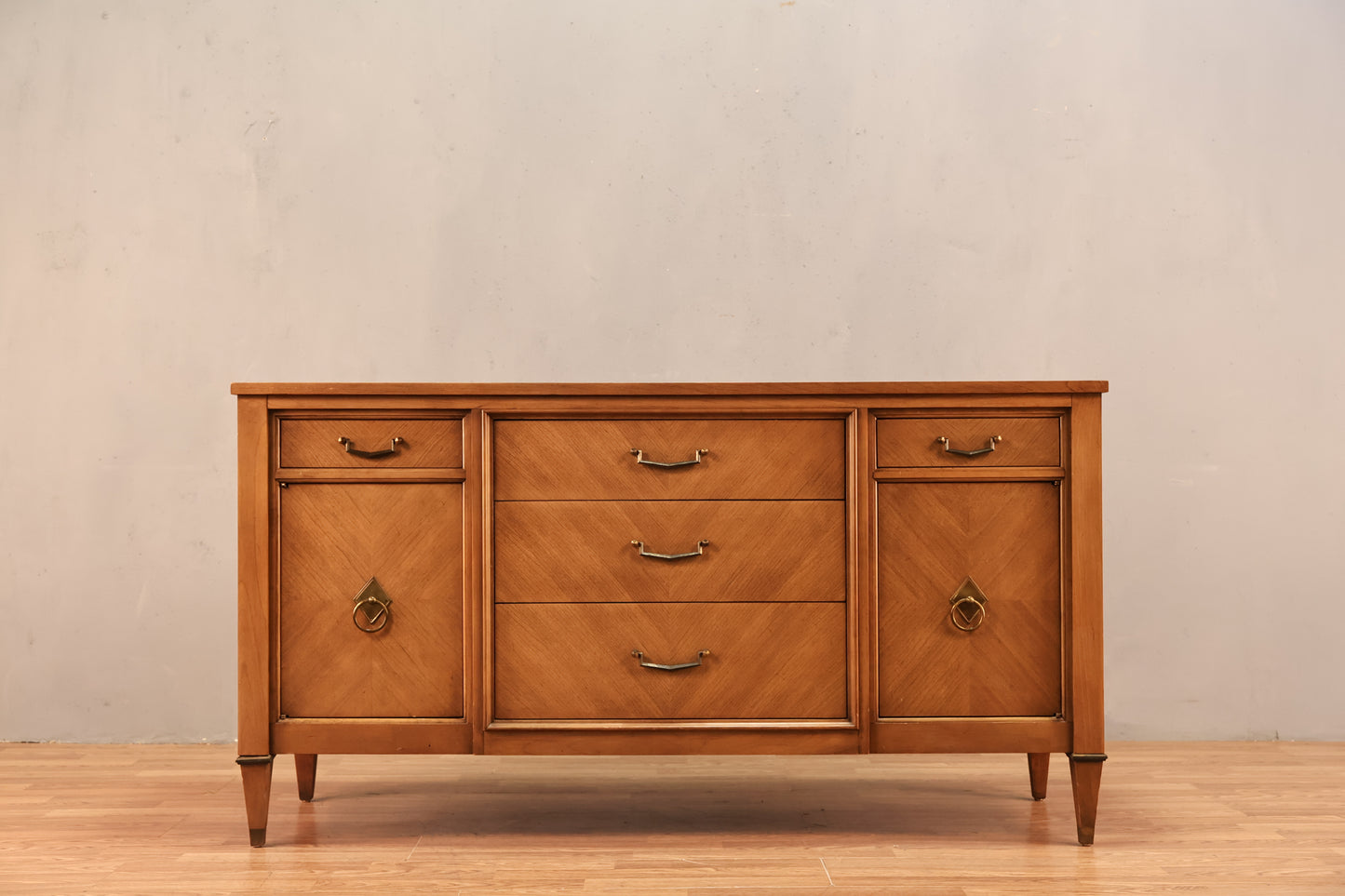 Elegant Mid Century 5-Drawer Credenza
