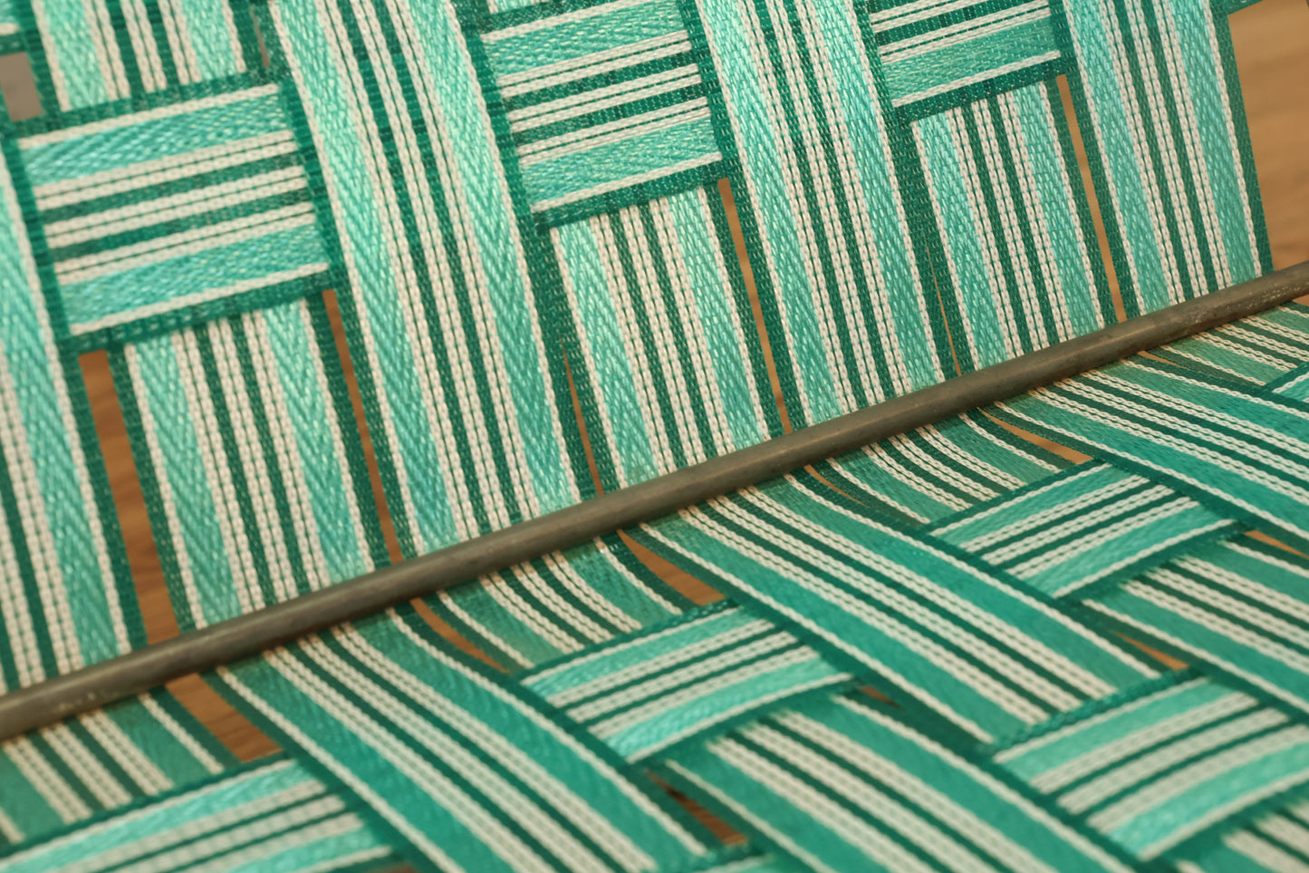 Aluminum & Teal Folding Lounge Chair