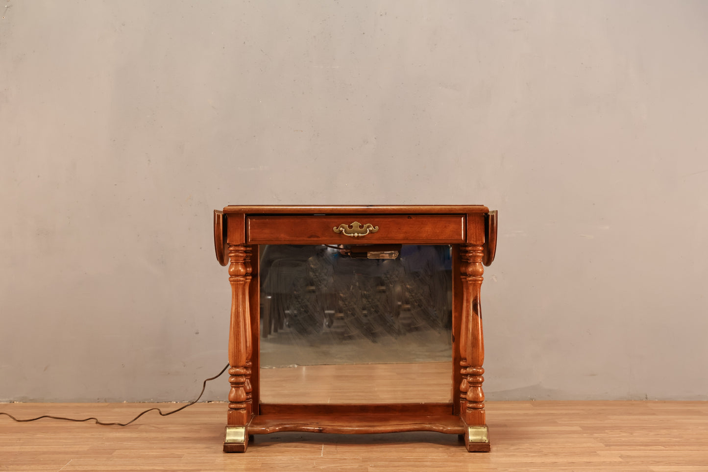 Mirrored Drop-Leaf Console Table