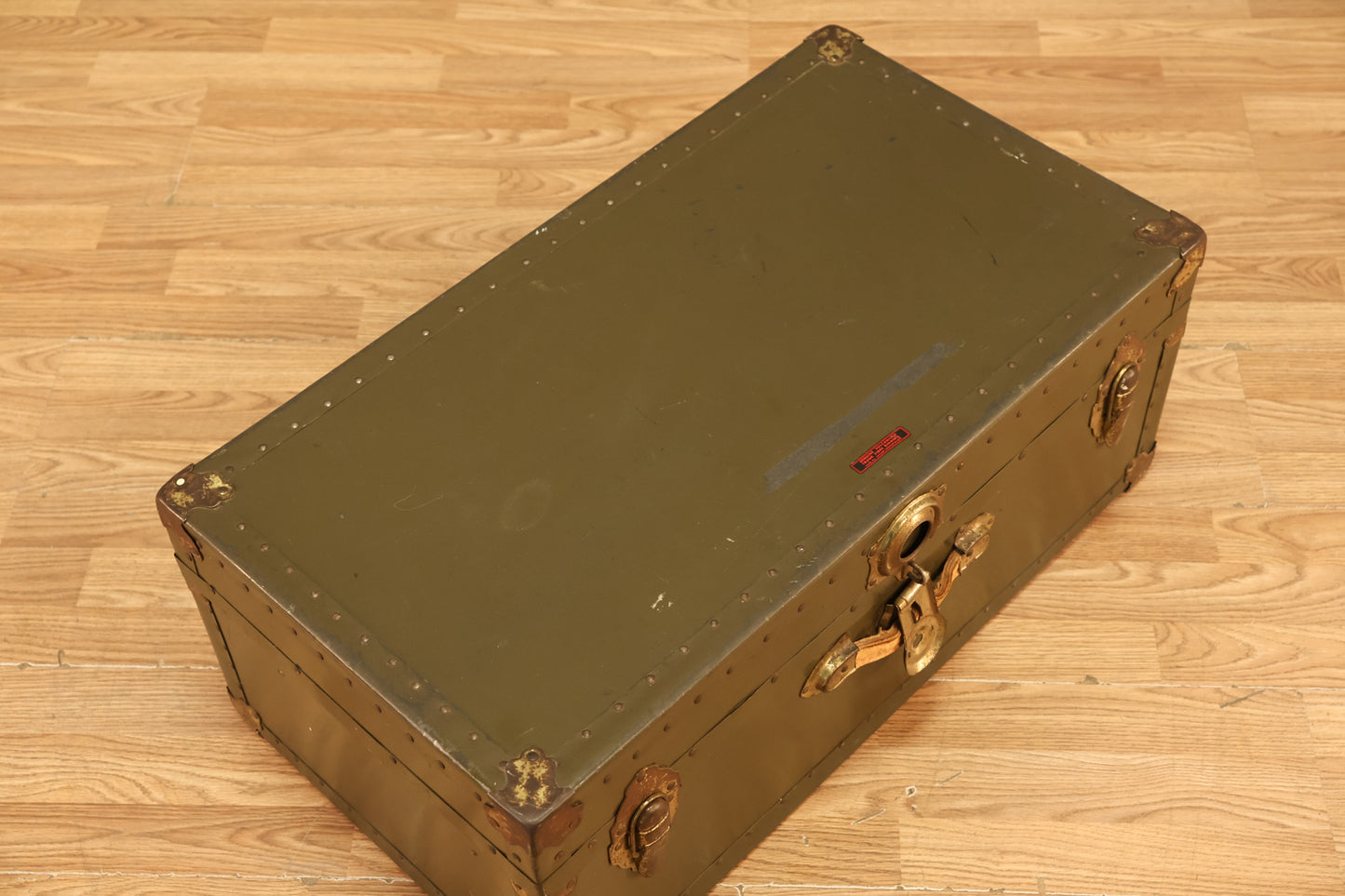 Low Antique Steamer Trunk