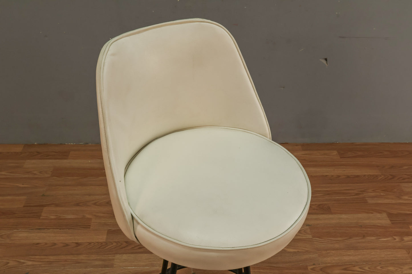 Coconut Vinyl Swivel Bar Stool - ONLINE ONLY
