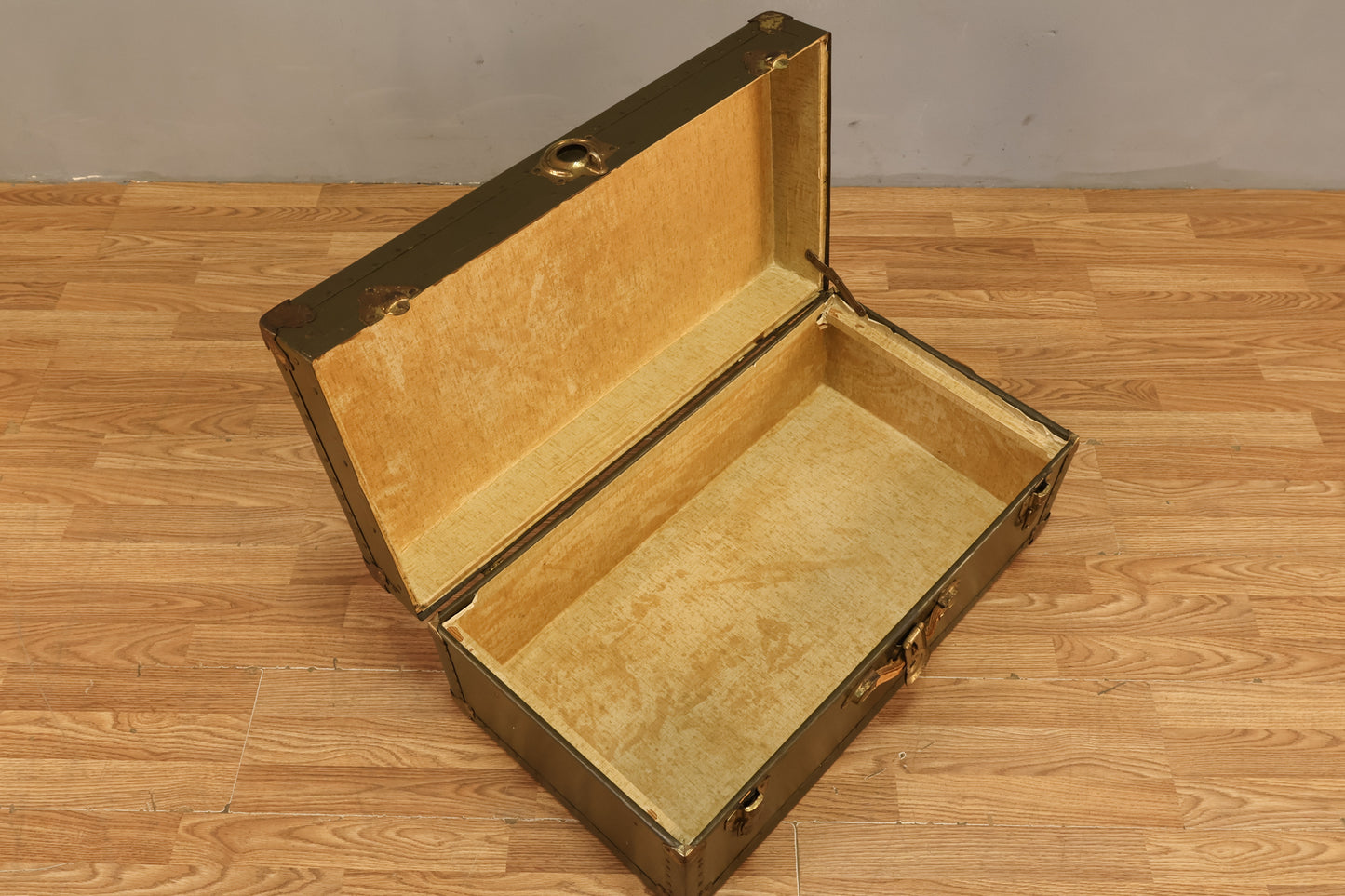 Low Antique Steamer Trunk