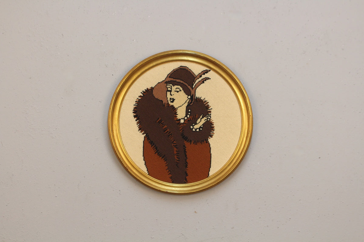 "Mona's Mink" Needlepoint