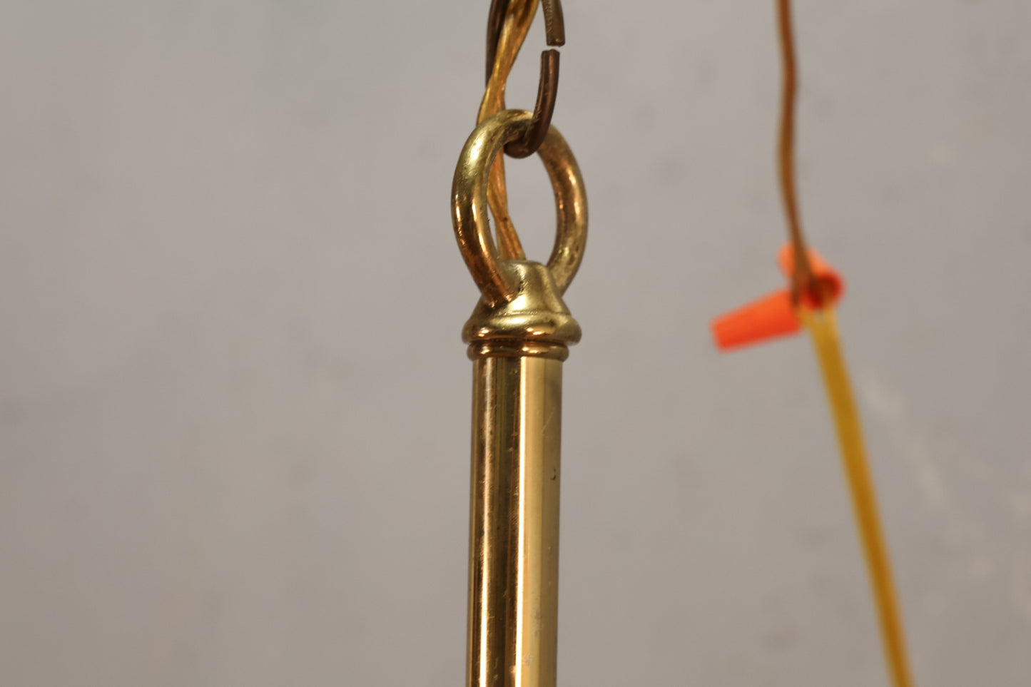 Brass & Fluted Glass Chandelier