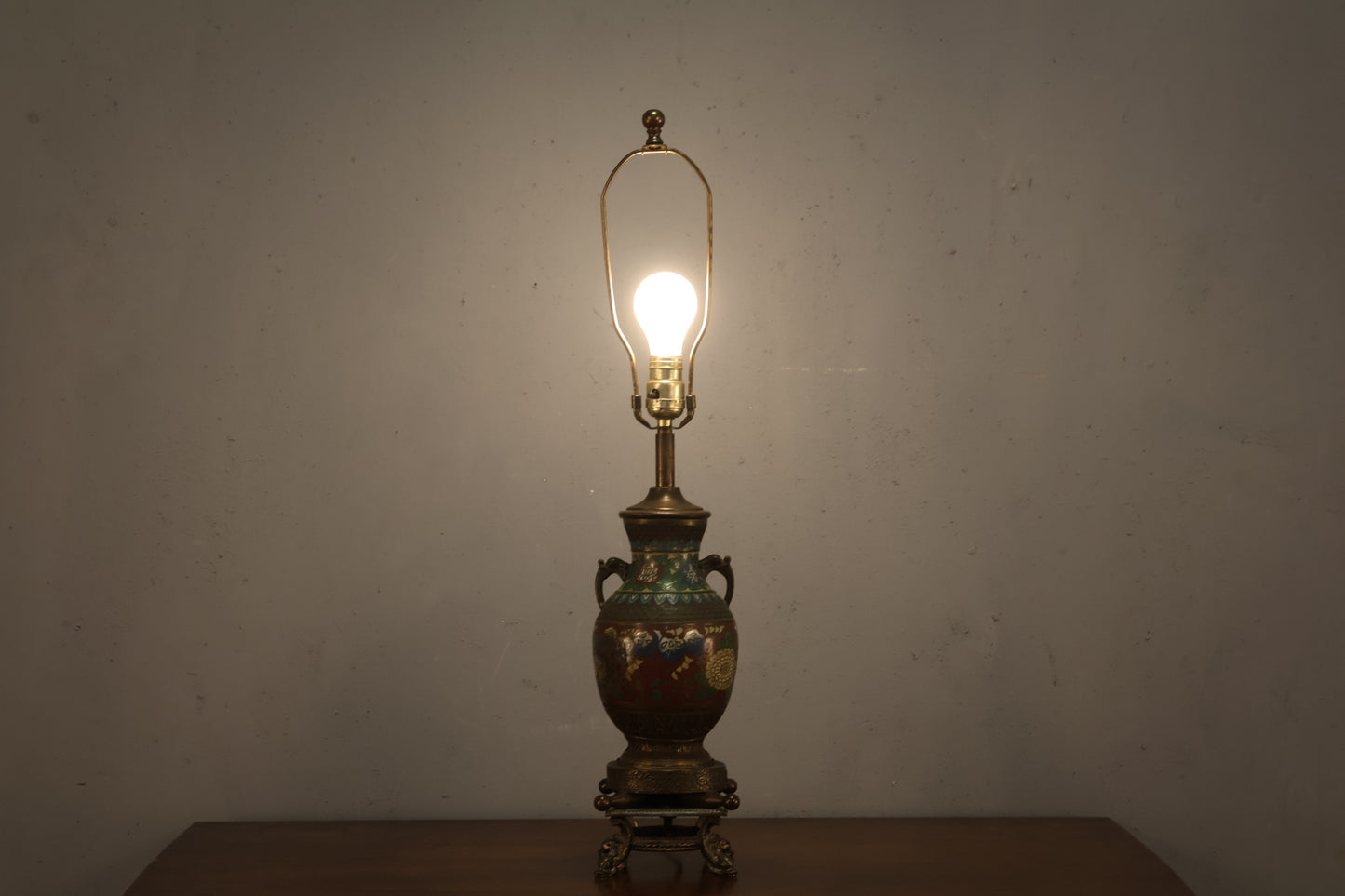 Japanese Champlevé Table Lamp B