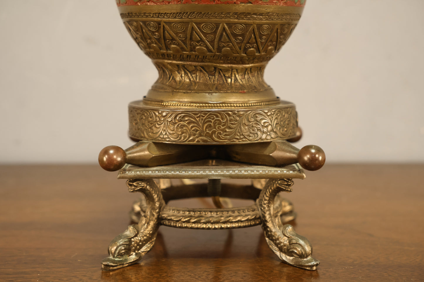 Japanese Champlevé Table Lamp B