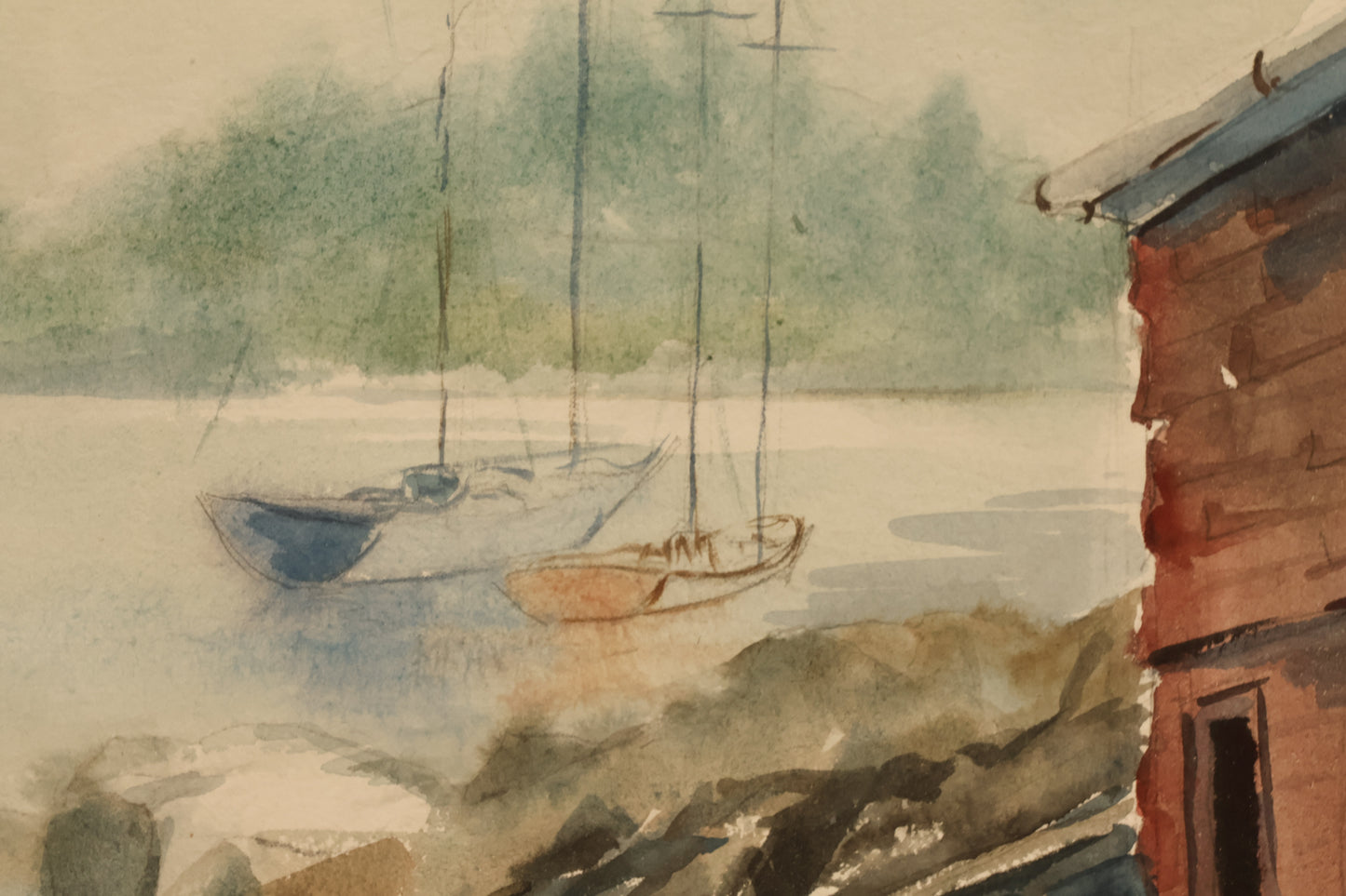 "Boathouse" Watercolor Painting
