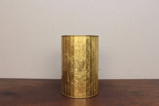Gold Foil Glass Wastebasket