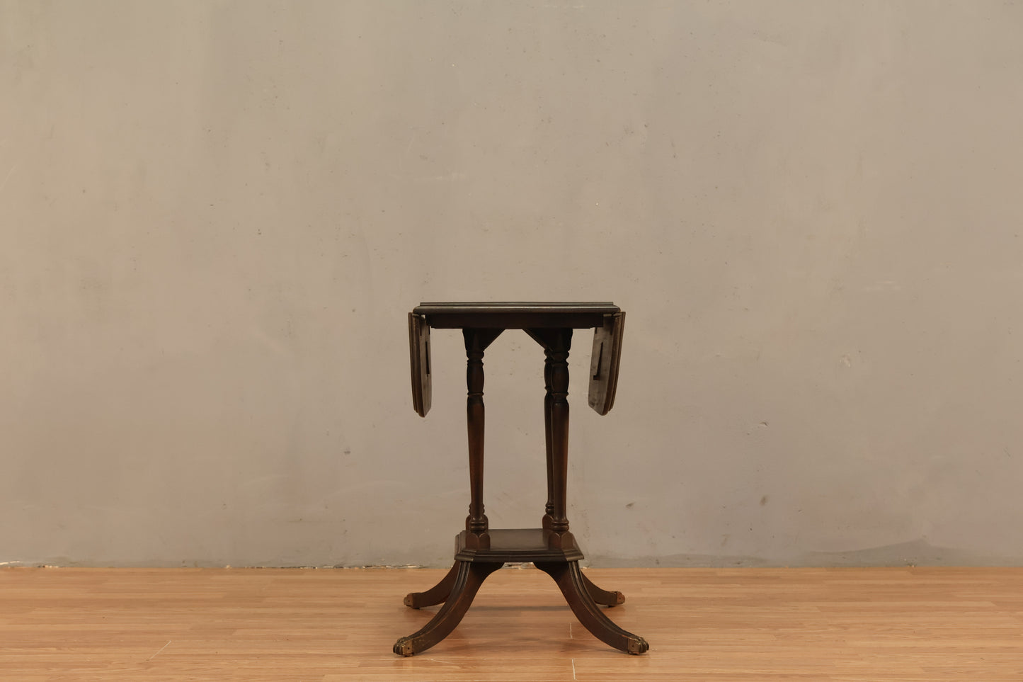 Regency Dark Drop-Leaf End Table