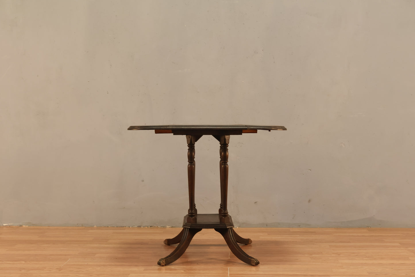 Regency Dark Drop-Leaf End Table