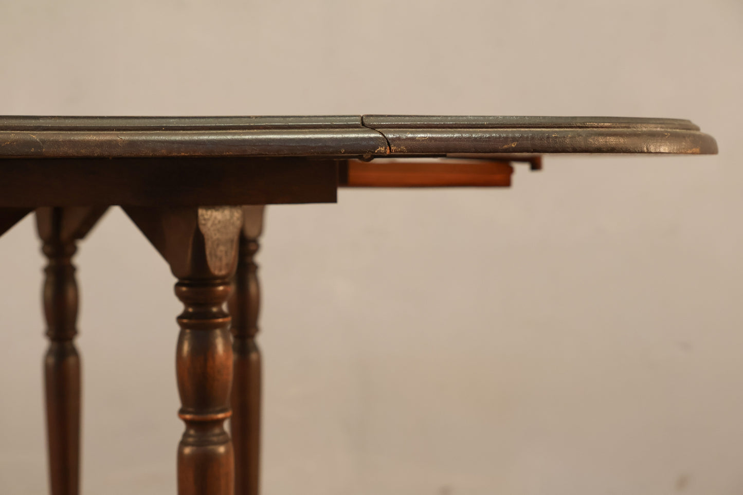 Regency Dark Drop-Leaf End Table