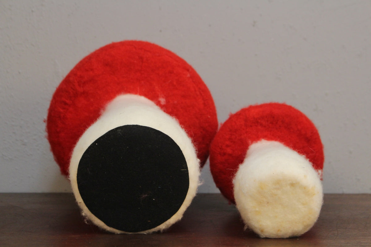 Pair of Felted Mushrooms