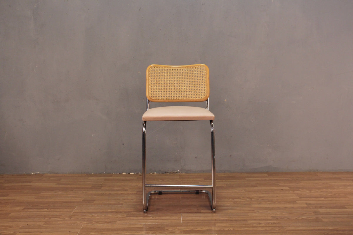 Rose & Chrome Cantilever Counter Stool