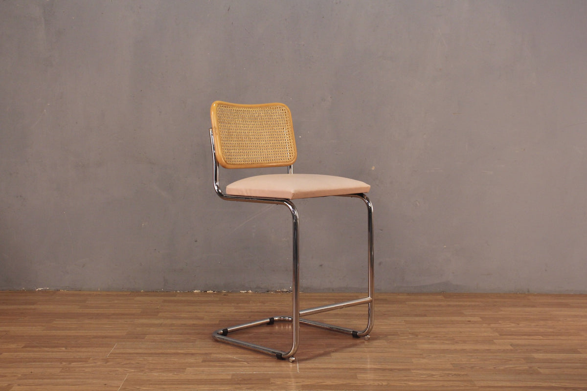 Rose & Chrome Cantilever Counter Stool