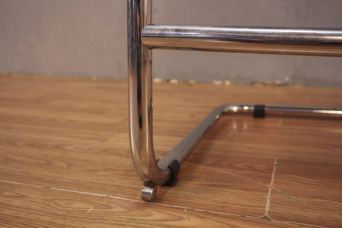 Rose & Chrome Cantilever Counter Stool