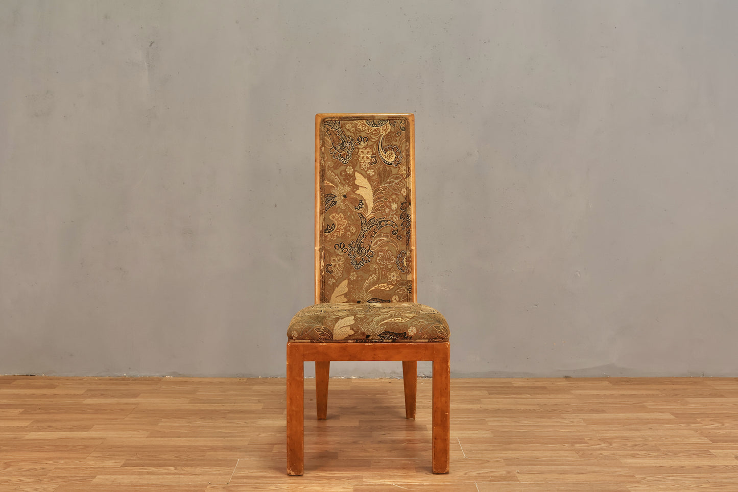 Mid Century Paisley High-Back Side Chair