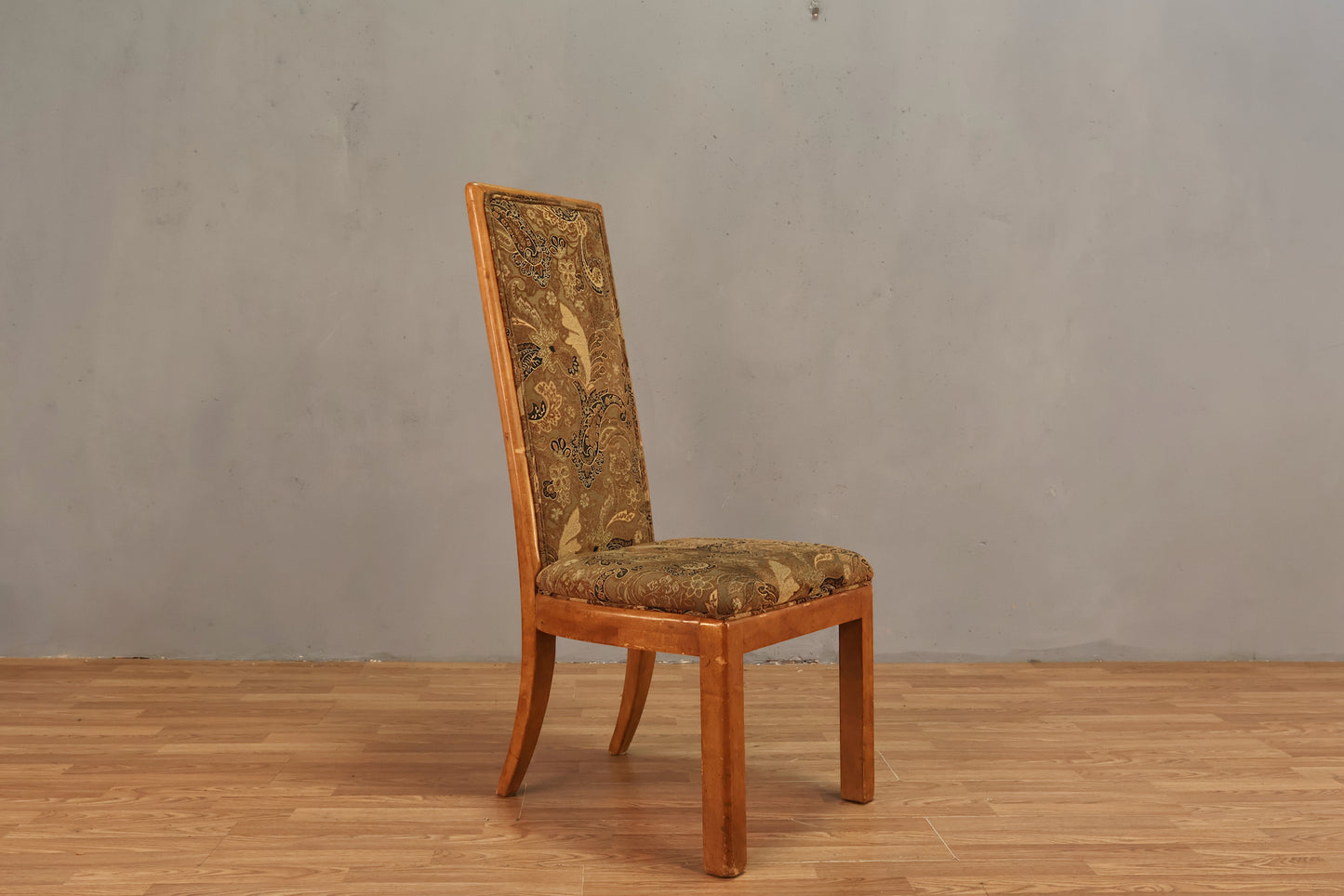 Mid Century Paisley High-Back Side Chair