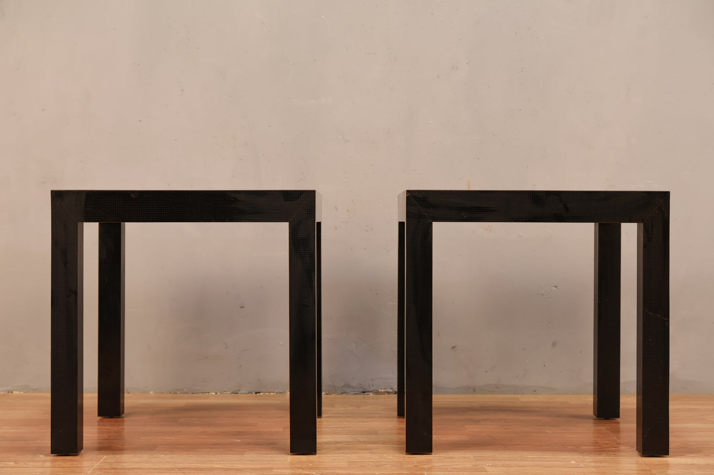 Deco Revival Black Lacquer Side Table