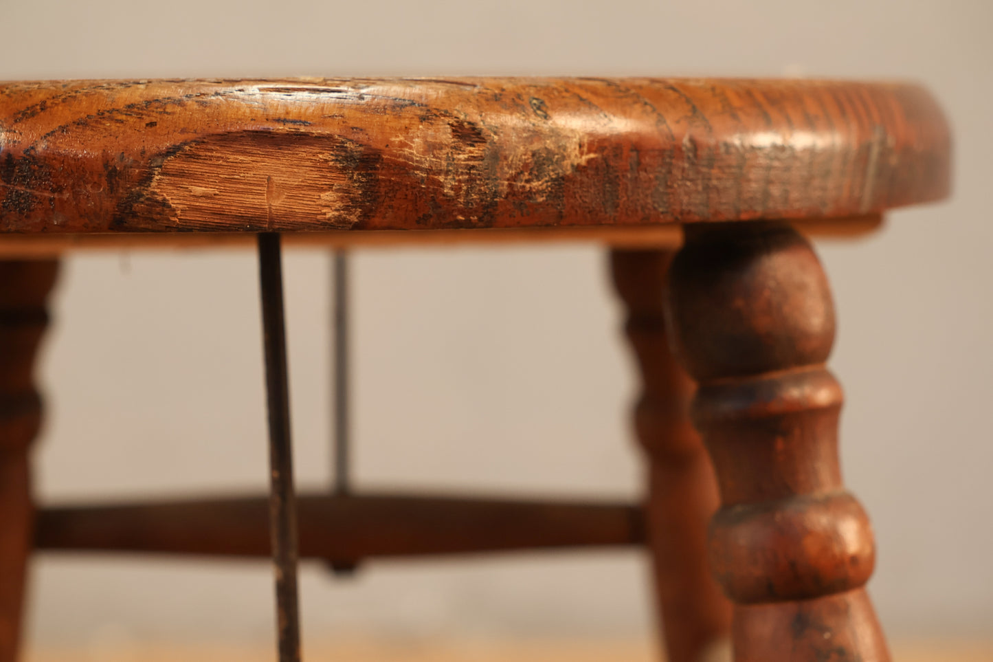 Small Antique Oak Stool