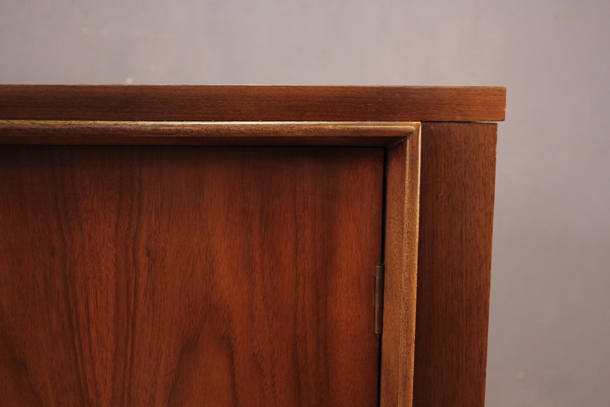 Mid Century Walnut 3-Drawer Credenza