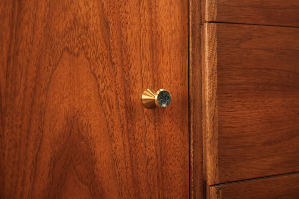 Mid Century Walnut 3-Drawer Credenza