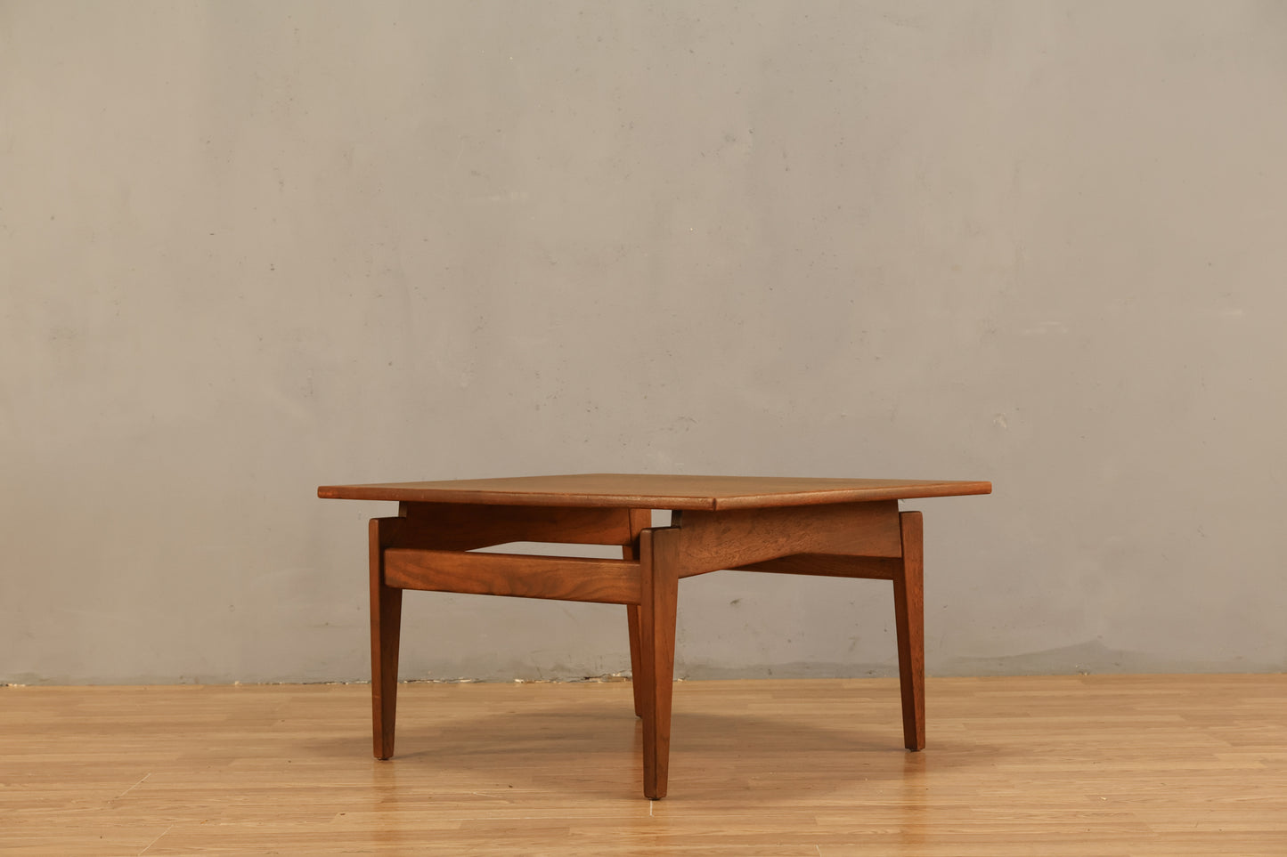 Mid Century Geometric Walnut Coffee Table