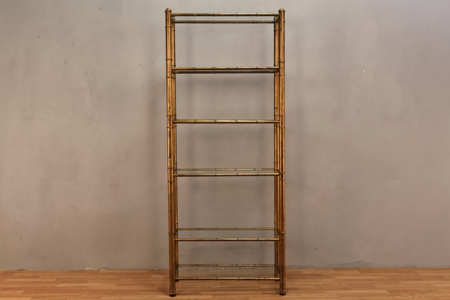 Regency Brass & Glass 5-Tier Etagere