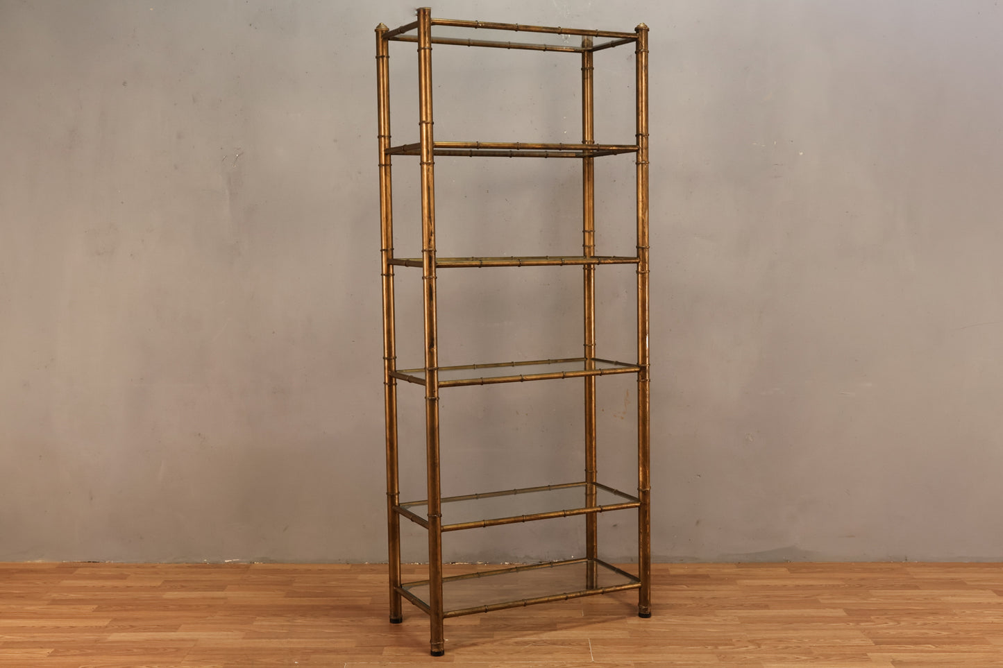 Regency Brass & Glass 5-Tier Etagere