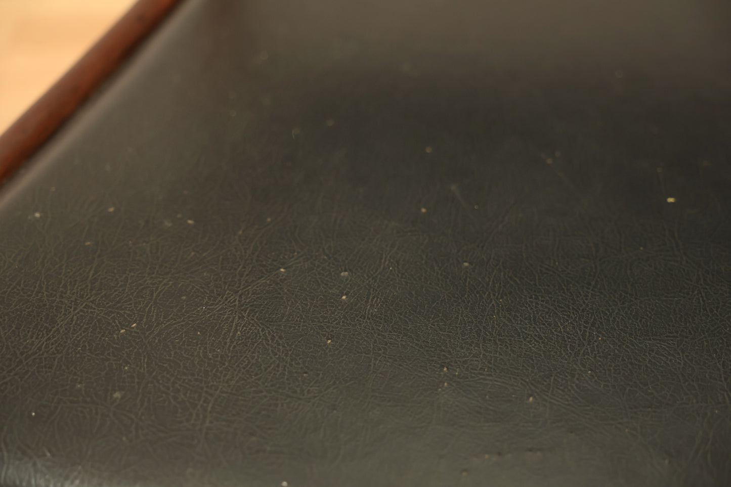 Johannes Andersen Rosewood & Black Leather Armchair