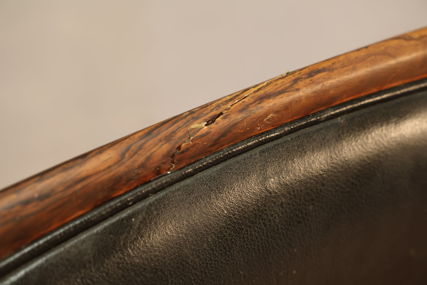 Torbjørn Afdal Rosewood & Black Leather Side Chair