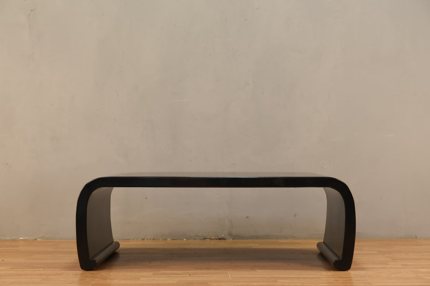 Black Lacquered Waterfall Coffee Table - ONLINE ONLY