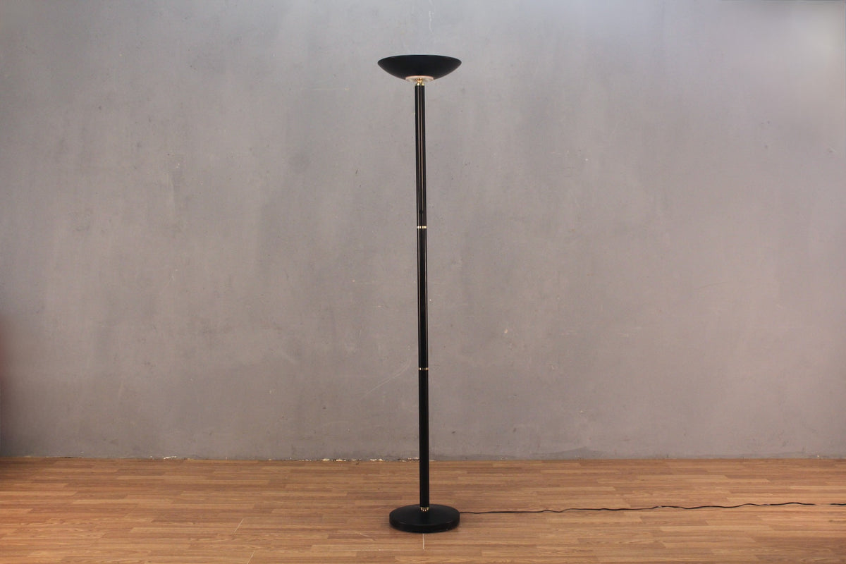 Deco Revival Black Torchiere Floor Lamp