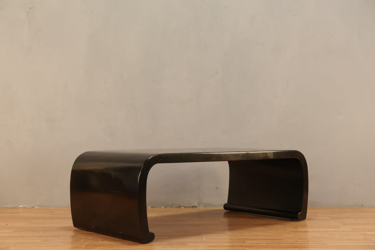 Black Lacquered Waterfall Coffee Table - ONLINE ONLY