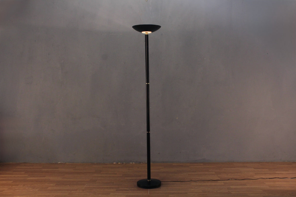 Deco Revival Black Torchiere Floor Lamp