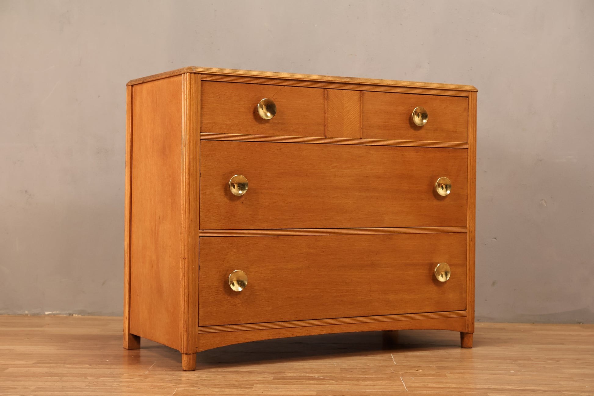 art deco dresser Art Deco Blonde 3-Drawer Dresser