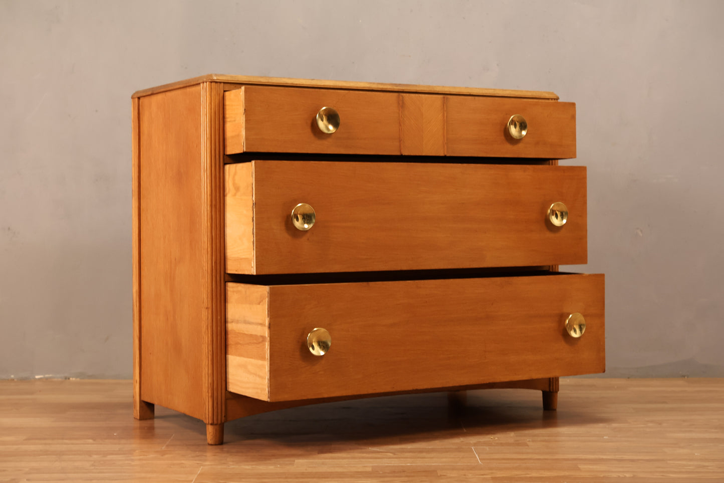 Art Deco Blonde 3-Drawer Dresser - ONLINE ONLY